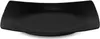 A black, square-shaped plate with curved edges, presented on a white background. Náhled obrázku produktu