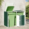 vidaXL Odpadkový box na 2 tony zelený 144x81x113 cm oceľ Náhľad obrázku produktu 3