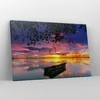Bild auf Leinwand - Leinwandbild - Boot Sonnenuntergang See Produktbild-Vorschau 4