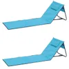 Two blue beach loungers are shown against a white background. Produktbild-Vorschau
