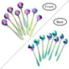 Blumenlöffel-Set, Regenbogen-Blumen-Tee-Teelöffel 8er-Set Produktbild-Vorschau 2