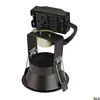 A black downlight fixture with its driver unit detached, shown against a white background. Produktbild-Vorschau