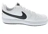 A white Nike Court Borough Low Recraft Sneaker with a black Nike swoosh logo. Náhľad obrázku produktu