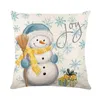 4x Vánoční dekorační povlaky na polštáře 45x45 cm, červený Náhled obrázku produktu 2