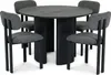 Set da pranzo ARVIKA/FRANCA tavolo rotondo 120 cm con 4 Anteprima dell’immagine prodotto 3