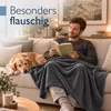 Beautissu Aurelia Fleecedecke, 220x240cm, Anthrazit, Produktbild-Vorschau 5