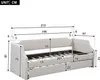 Flieks Tagesbett Daybed 90x200cm/90x190cm, Schlafsofa mit Produktbild-Vorschau 7