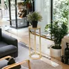 DanDiBo Sgabello per fiori in metallo oro rotondo da 50 cm Anteprima dell’immagine prodotto 6