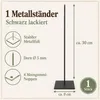 Metallständer 9x9x30 cm schwarz Dorn 5 mm Skulpturensockel Produktbild-Vorschau 2