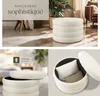 Tabouret ALTU XL rembourré avec rangement - Bouclé crème/ Voir les images du produit 5