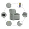 VidaXL 371808, Zamat, Šedá, Pena, 110 kg, 710 mm, 865 mm Náhľad obrázku produktu 10