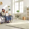Teppich Wohnzimmer Kurzflor Einfarbig für Schlafzimmer Produktbild-Vorschau 2