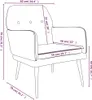 vidaXL Poltrona grigio scuro 62x79x79 cm in velluto Anteprima dell’immagine prodotto 8