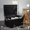 Caja de madera Creative Deco XXL negra con tapa, 40 x 30 x Vista previa de la imagen del producto 4