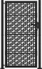vidaXL Záhradná brána Čierna 100x175 cm Oceľový krížový Náhľad obrázku produktu 3
