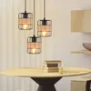 ZMH závesné svetlo retro ratan E27 závesné svetlo čierne 3 Náhľad obrázku produktu 8