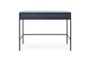 A desk with two drawers and black metal legs, shown against a white background. Voir les images du produit
