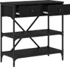 vidaXL Konsolentisch Schwarz Eichen-Optik 75 x 34,5 x 75 cm Produktbild-Vorschau 5