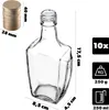 Bottiglie in vetro KADAX 250ml con tappo a vite, 10 pezzi, Anteprima dell’immagine prodotto 2
