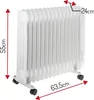 Adler AD 7819, olie-verwarmingsventilator, olie, 1,48 m, Productafbeelding-voorbeeld 8