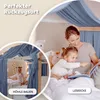 Hausbetthimmel Baumwoll Musselin Betthimmel Kinder Hausbett Produktbild-Vorschau 3