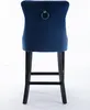 A single blue bar stool is shown from the back against a white background. Produktbild-Vorschau