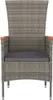 vidaXL Gartenstühle mit Kissen 4 Stk. Poly Rattan Grau Produktbild-Vorschau 4