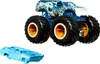 A toy monster truck and a toy car are shown against a white background. Náhľad obrázku produktu