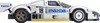 Side view of a white and blue Lego model of a Mazda 787B race car. Voir les images du produit