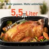 5,5L XXL Friteuse Heissluft Fritteusen Air Fryer mit Produktbild-Vorschau 11