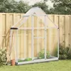 vidaXL Skleník so základovým rámom strieborný 169x58x202cm Náhľad obrázku produktu 2