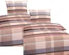 Hochwertige Baumwolle Bettwäsche Kariert Beige 135x200 Produktbild-Vorschau 2