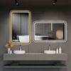 LED Badezimmerspiegel 70x90 cm mit schwarzem Produktbild-Vorschau 5
