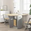 vidaXL Butterfly-Esstisch Klappbar Corona Grau Massivholz Produktbild-Vorschau 3