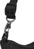A close-up of a black bag strap with a silver metal clasp. Anteprima dell’immagine prodotto