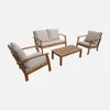 sweeek - Gartenlounge-Set für 4 Personen - Holzfarben Produktbild-Vorschau 1