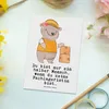 Mr. & Mrs. Panda Postkarte Fachlageristin Herz - Weiß - Produktbild-Vorschau 2