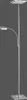 A modern LED floor lamp with a curved arm and a square light fixture. Anteprima dell’immagine prodotto