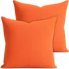 2er Set Kissenhülle 40x40 cm orange pflegeleicht mit Produktbild-Vorschau 1