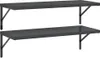 Two black wall shelves are mounted on a white background. Anteprima dell’immagine prodotto