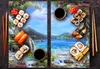 A collage of two images showing sushi and landscape scenes. Produktbild-Vorschau