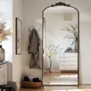 Rückseite und Befestigung des LunaMirror Margaux Ganzkörperspiegels in Bronze, 180 x 76 cm Produktbild-Vorschau