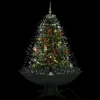 vidaXL Albero di Natale innevato con base ad ombrello verde Anteprima dell’immagine prodotto 10