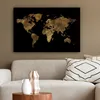 MuchoWow® - Leinwandbilder - Weltkarte - Gold - Luxus - Produktbild-Vorschau 5