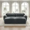 STILVORA Schlafsofa mit 2 Ottomans, Zweisitzer Sofa Produktbild-Vorschau 2