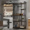 Unho Multifunktionales Standregal Braun aus MDF und Metall Produktbild-Vorschau 8
