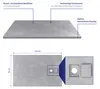 Piatto doccia Marwell Stone SMC, piatto doccia grigio, Anteprima dell’immagine prodotto 6