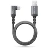 deleyCON 1m USB-C Kabel 90° USB-A auf USB-C Ladekabel Produktbild-Vorschau 3