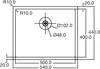 Caressi Black Line quadratisches Spülbecken für Produktbild-Vorschau 4