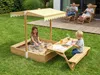 needs&wants® Holz Sandkasten mit Picknicktisch und Dach, Produktbild-Vorschau 2